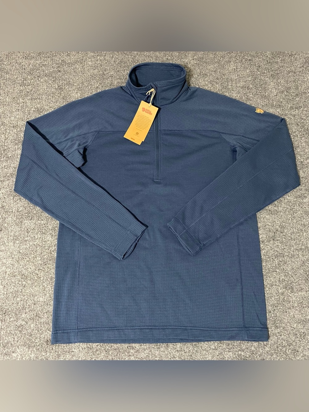Fjallraven Abisko Lite Fleece Half Zip Indigo Blue Pullover Men’s Large NWT